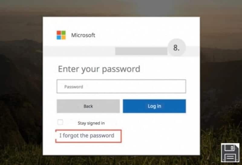 fare clic su password dimenticate